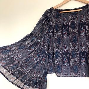 Bell Sleeve Top with Scoop Neckline